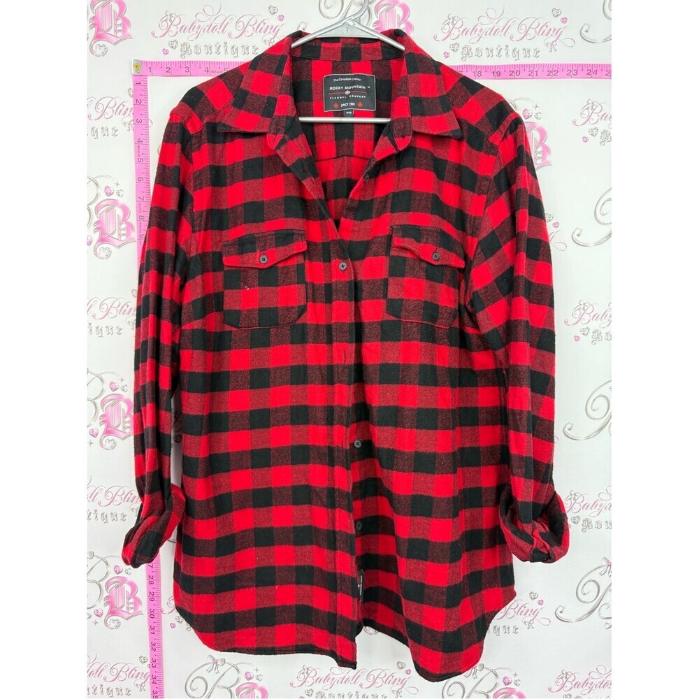 Rocky Mountain Red & Black Buffalo Plaid Flannel Shirt